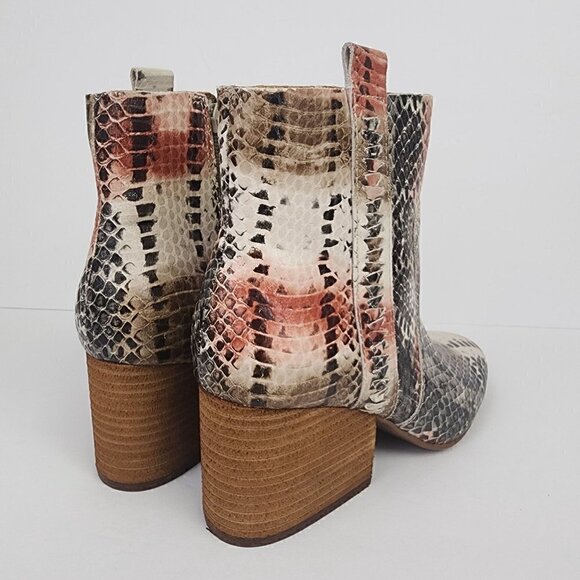 Korks Snake Print Leather Boots 6 - Picture 4 of 10